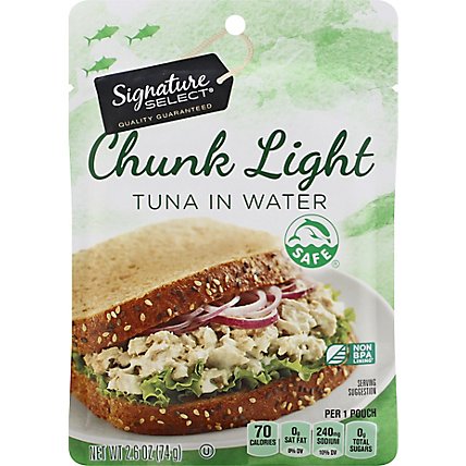 Signature SELECT Tuna Chunk Light in Water - 2.6 Oz - Image 2