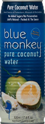 Blue Monkey Pure Coconut Water - 17.6 Fl. Oz. - Image 2