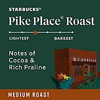 Starbucks Pike Place Roast 100% Arabica Medium Roast K Cup Coffee Pods Box 10 Count - Each - Image 2