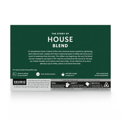Starbucks House Blend 100% Arabica Medium Roast K Cup Coffee Pods Box 10 Count - Each - Image 7