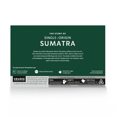 Starbucks Sumatra 100% Arabica Dark Roast K Cup Coffee Pods Box 10 Count - Each - Image 7