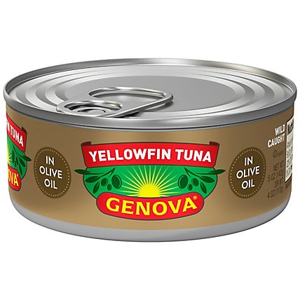Genova Tuna Yellowfin Solid Light in Olive Oil - 5 Oz - Image 3