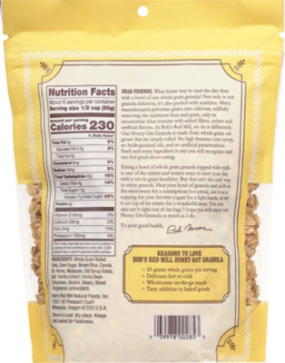 Bobs Red Mill Granola Honey Oat - 12 Oz - Image 5