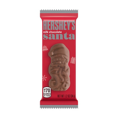 HERSHEY'S Milk Chocolate Santa Christmas Candy Bar - 1.2 Oz - Image 1