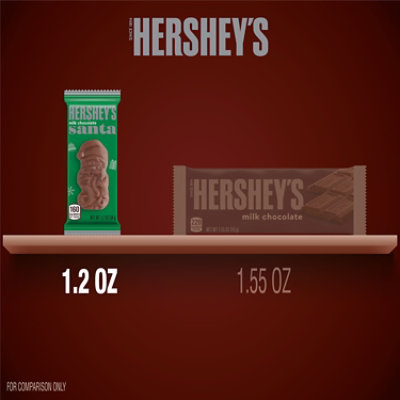 HERSHEY'S Milk Chocolate Santa Christmas Candy Bar - 1.2 Oz - Image 5