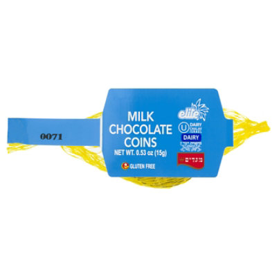 Elite Chocolate Coins Milk - 0.53 Oz