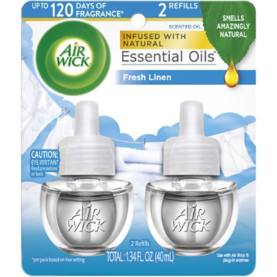 Air Wick Plug In Fresh Linen Laundry Air Freshener - 2 Count - Image 2
