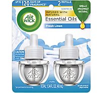 Air Wick Plug In Fresh Linen Laundry Air Freshener - 2 Count