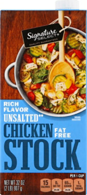 Signature SELECT Unsalted Chicken Cooking Stock - 32 Oz - Image 4