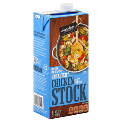 Signature SELECT Unsalted Chicken Cooking Stock - 32 Oz - Image 1