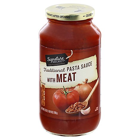 Signature SELECT Pasta Sauce Meat Sauce Jar - 25 Oz