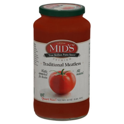 Mids Pasta Sauce Traditional Meatless Jar 32 Oz Randalls
