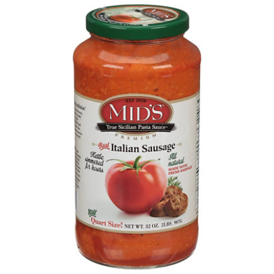 Mids Pasta Sauce Italian Sausage Jar 32 Oz Albertsons