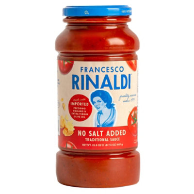 Francesco Rinaldi Pasta Sauce Smooth Original Recipe No Salt Added Jar - 23.5 Oz - Image 2