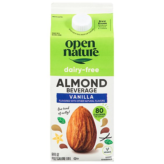 Open Nature AlmondMilk Vanilla Half Gallon - 64 Fl. Oz.