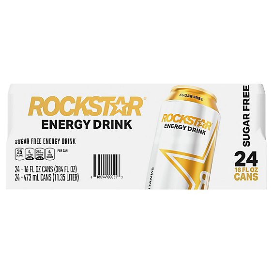 Rockstar Energy Drink Sugar Free - 24-16 Fl. Oz.