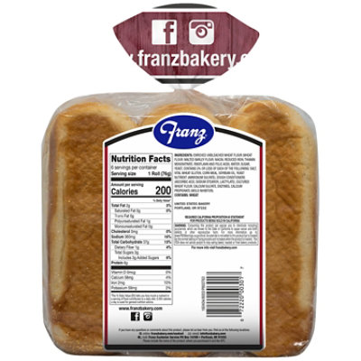 Franz Hoagie Rolls Premium Outdoor 6 Count - 16 Oz - Image 5