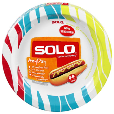 SOLO Plates Paper Heavy Duty 8.5 Inch Bag - 44 Count - Image 2