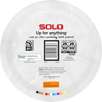 SOLO Plates Paper Heavy Duty 10 Inch Bag - 22 Count - Image 3