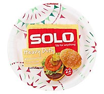 SOLO Plates Paper Heavy Duty 10 Inch Bag - 22 Count