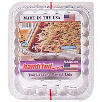 Handi-foil Cook N Carry 2 Lasagna Pans & Lids - 2 Count - Image 2