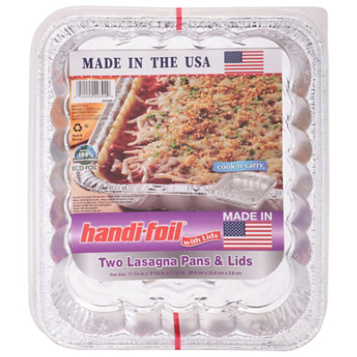 Handi-Foil Eco-Foil Cook-n-Carry Lasagna Foil Pans w/ Lid, 2 Pack