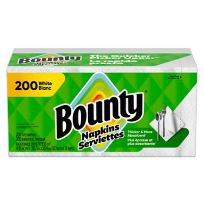 Bounty White and Print Paper Napkins - 200 Count - Image 8