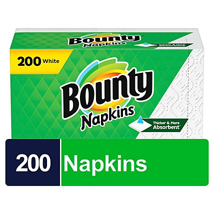 Bounty White and Print Paper Napkins - 200 Count - Image 2