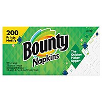Bounty White and Print Paper Napkins - 200 Count - Image 1