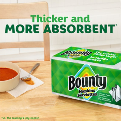 Bounty White and Print Paper Napkins - 200 Count - Image 2