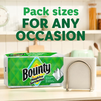 Bounty White and Print Paper Napkins - 200 Count - Image 5