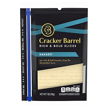 Cracker Barrel Cheese Slices Havarti - 7 Oz - Image 1