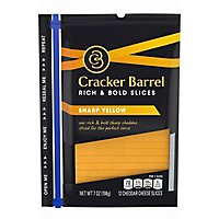 Cracker Barrel Cheese Slices Sharp Cheddar Cheese - 7 Oz - Image 3