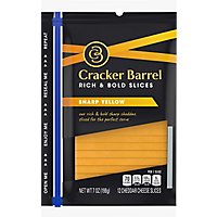 Cracker Barrel Cheese Slices Sharp Cheddar Cheese - 7 Oz - Image 2
