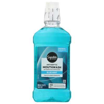 Signature Select/Care Mouthwash Antiseptic Blue Mint - 16.9 Fl. Oz. - Image 2