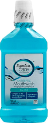 Signature Select/Care Mouthwash Antiseptic Blue Mint - 16.9 Fl. Oz. - Image 2