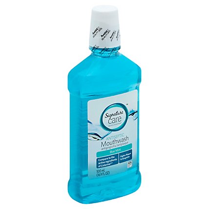 Signature Care Mouthwash Antiseptic Blue Mint - 16.9 Fl. Oz.