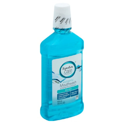 Signature Select/Care Mouthwash Antiseptic Blue Mint - 16.9 Fl. Oz. - Image 1