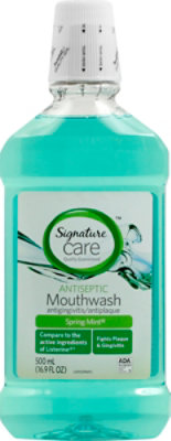 Signature Select/Care Mouthwash Antiseptic Spring Mint - 16.9 Fl. Oz. - Image 2