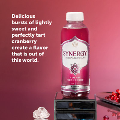Synergy The Real Kombucha Cosmic Cranberry - 16 Fl. Oz. - Image 2
