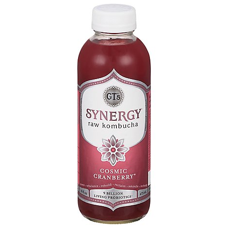GTs Enlightened Synergy Kombucha Organic & Raw Cosmic Cranberry - 16 Fl. Oz.