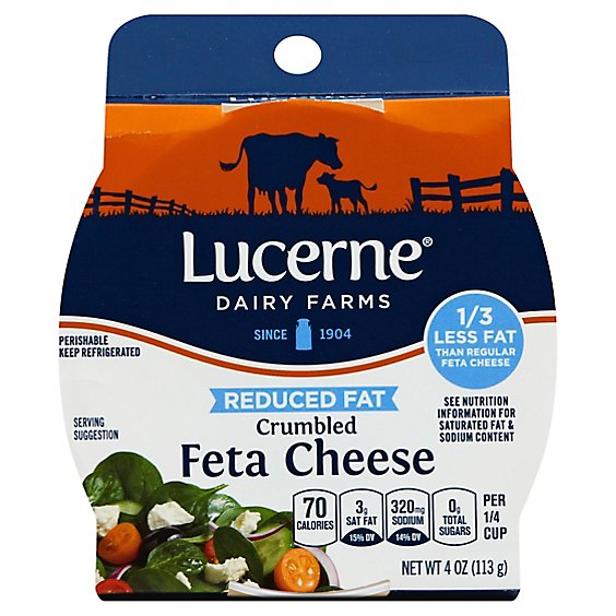 Lucerne Cheese Crumbled Feta Reduced Fat - 4 Oz