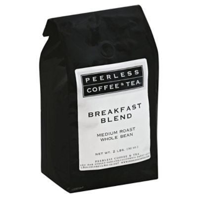 Peerless Coffee & Tea Coffee Organic Whole Bean Medium Roast Breakfast Blend - 32 Oz - Image 1