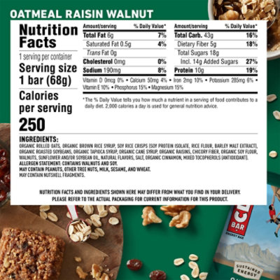 Clif Bar Oatmeal Raisin Walnut Energy Bar - 6-2.4 Oz - Image 6