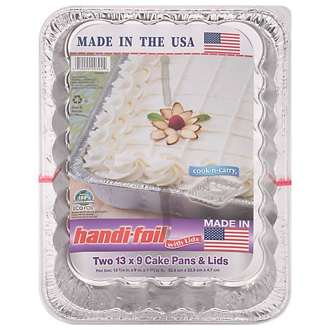 Handi-foil Pans & Lids Cake 13 x 9 - 2 Count