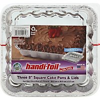 Handi-foil Pans & Lids Cake Square - 3 Count - Image 2