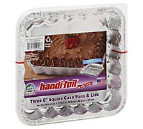 Handi-foil Pans & Lids Cake Square - 3 Count
