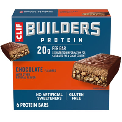 CLIF BUILDERS Chocolate 20g Protein Bar - 6 Count