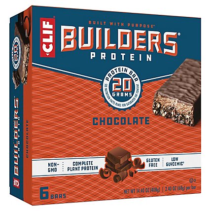 CLIF BAR Builders Protein Bar Chocolate - 6-2.4 Oz - Image 2