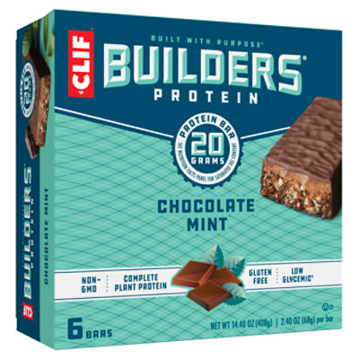 CLIF Builders Chocolate Mint Flavor Protein Bars - 6-2.4 Oz - Image 1